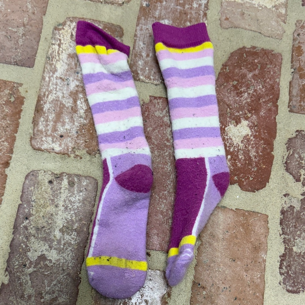Colorful Striped Kids Ski Socks